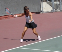 Suzanna on the tennis court